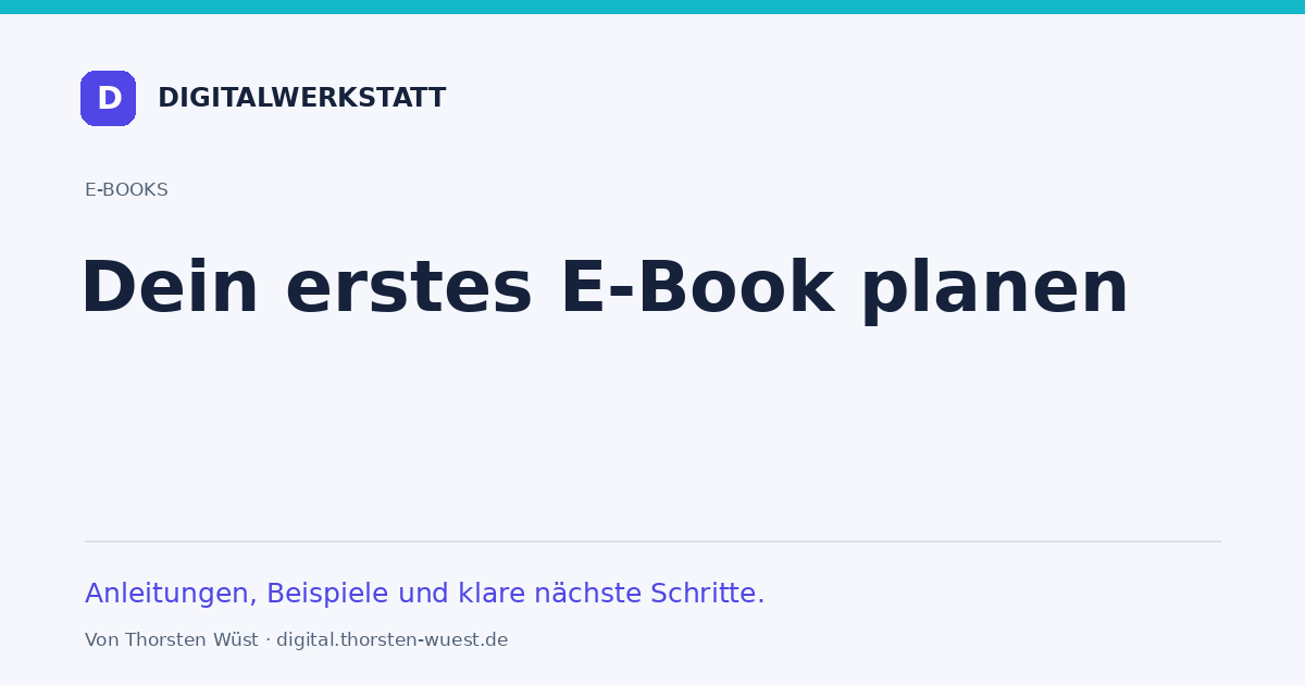 Illustration zum Thema: Dein erstes E-Book planen