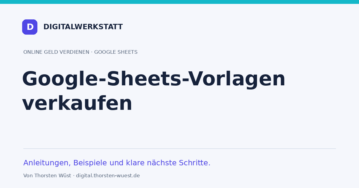 Illustration zum Thema: Google-Sheets-Vorlagen verkaufen