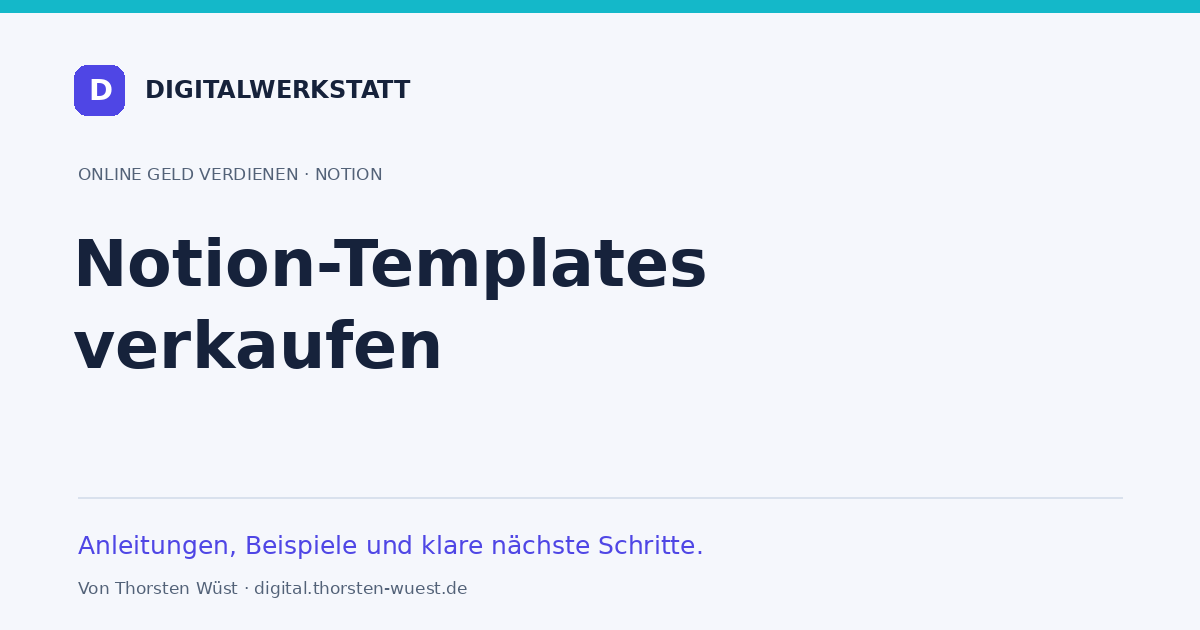 Illustration zum Thema: Notion-Templates verkaufen