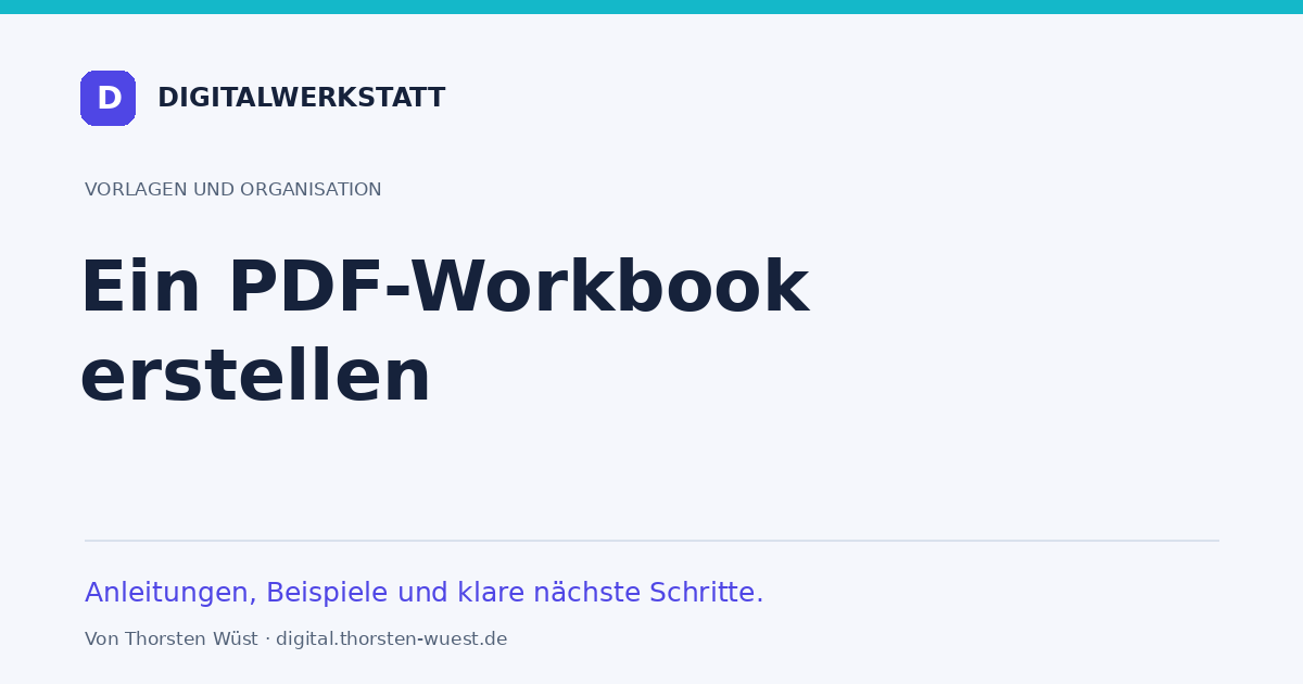 Illustration zum Thema: Ein PDF-Workbook erstellen