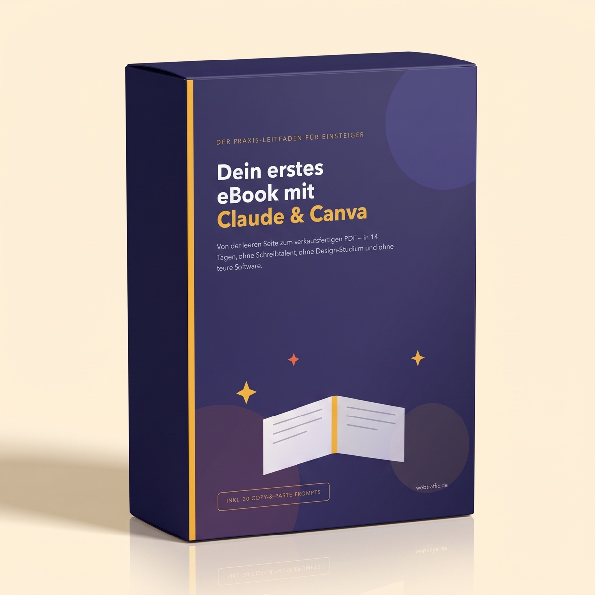 Cover: Dein erstes eBook mit Claude und Canva